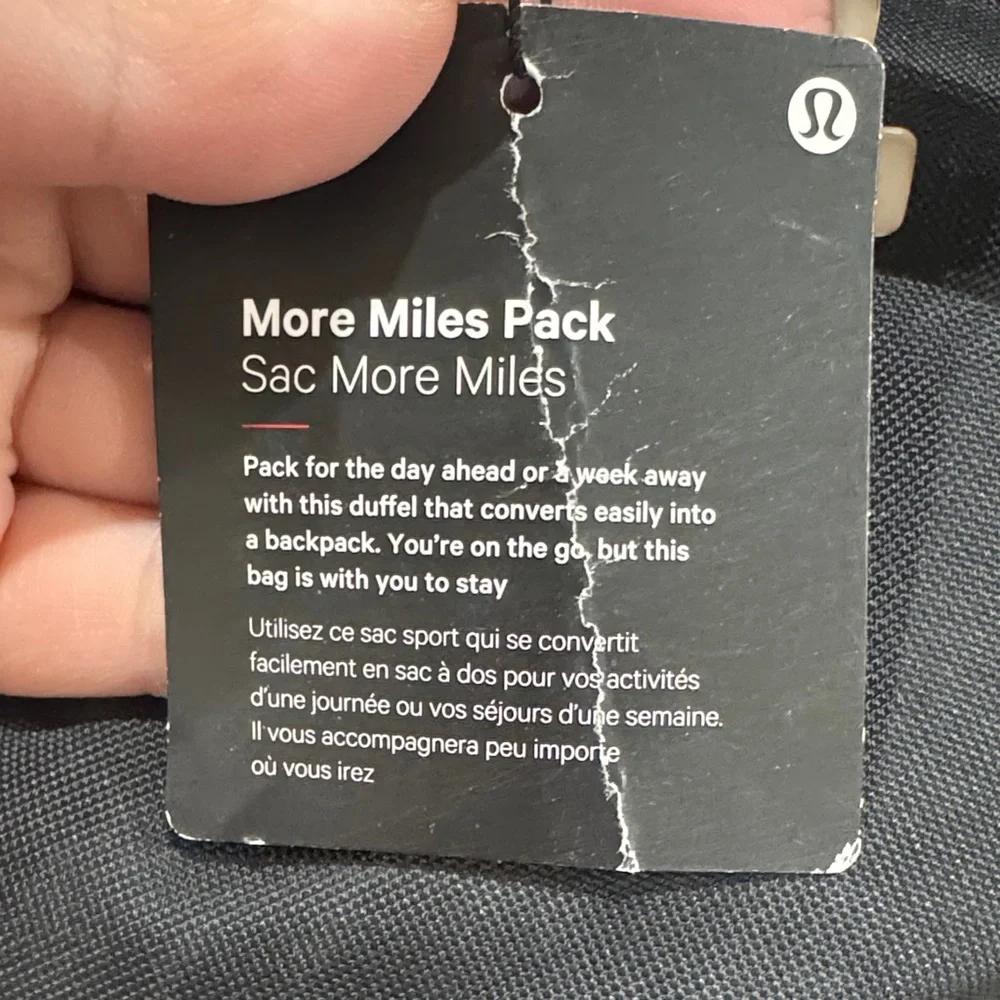 Lululemon more miles Men's Black Travel Backpack - Sleek Urban Carry